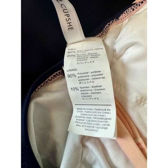 Cupshe Triple Color Block V Neck One Piece Swimsuit Cross Back Medium NE… - Picture 9 of 10